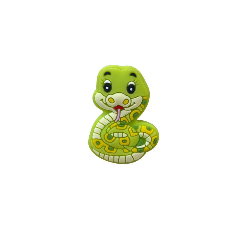 Wholesale 20pcs 2D cute little snake colorful beads